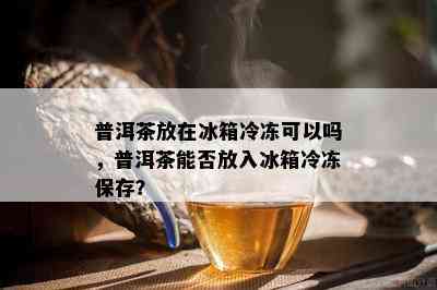 普洱茶放在冰箱冷冻可以吗，普洱茶能否放入冰箱冷冻保存？