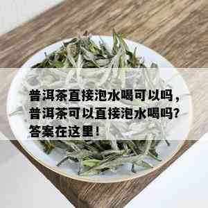 普洱茶直接泡水喝可以吗，普洱茶可以直接泡水喝吗？答案在这里！