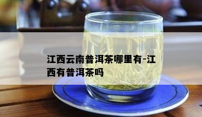 江西云南普洱茶哪里有-江西有普洱茶吗