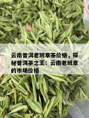 云南普洱老班章茶价格，探秘普洱茶之王：云南老班章的市场价格