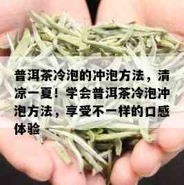 普洱茶冷泡的冲泡方法，清凉一夏！学会普洱茶冷泡冲泡方法，享受不一样的口感体验