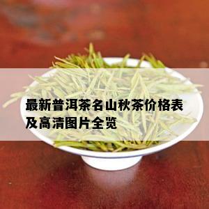 最新普洱茶名山秋茶价格表及高清图片全览