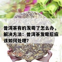 普洱茶有的发霉了怎么办，解决方法：普洱茶发霉后应该如何处理？