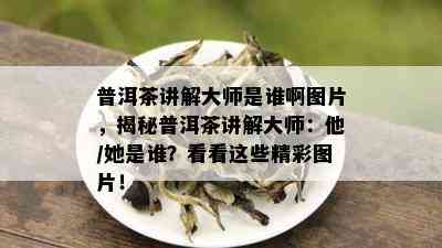 普洱茶讲解大师是谁啊图片，揭秘普洱茶讲解大师：他/她是谁？看看这些精彩图片！