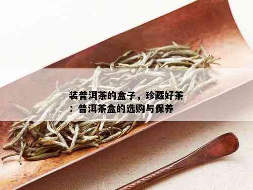 装普洱茶的盒子，珍藏好茶：普洱茶盒的选购与保养