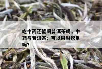 吃中药还能喝普洱茶吗，中药与普洱茶：可以同时饮用吗？