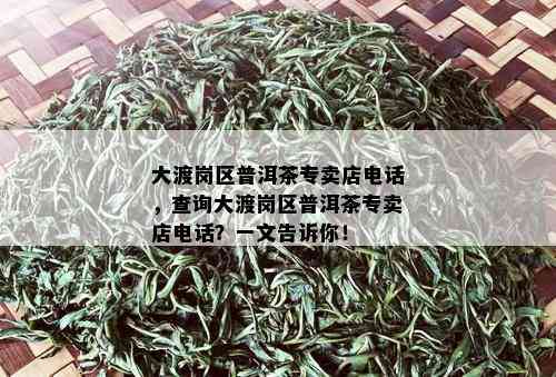 大渡岗区普洱茶专卖店电话，查询大渡岗区普洱茶专卖店电话？一文告诉你！