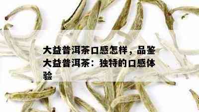 大益普洱茶口感怎样，品鉴大益普洱茶：独特的口感体验