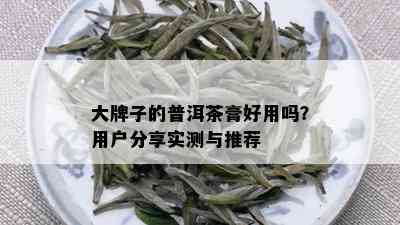 大牌子的普洱茶膏好用吗？用户分享实测与推荐