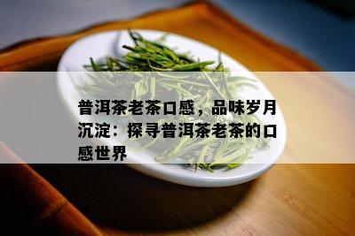 普洱茶老茶口感，品味岁月沉淀：探寻普洱茶老茶的口感世界