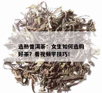 选熟普洱茶：女生如何选购好茶？看视频学技巧！