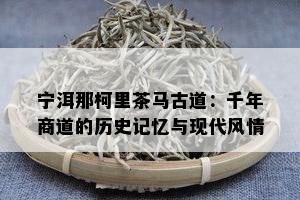 宁洱那柯里茶马古道：千年商道的历史记忆与现代风情