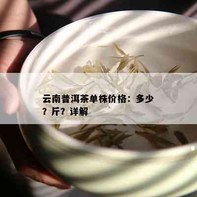 云南普洱茶单株价格：多少？斤？详解