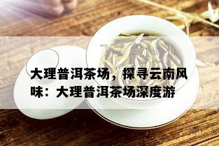 大理普洱茶场，探寻云南风味：大理普洱茶场深度游