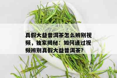 真假大益普洱茶怎么辨别视频，独家揭秘：如何通过视频辨别真假大益普洱茶？