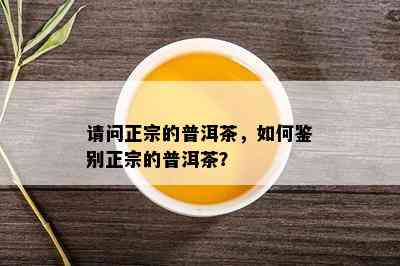 请问正宗的普洱茶，如何鉴别正宗的普洱茶？