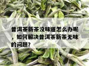 普洱茶新茶没味道怎么办呢，如何解决普洱茶新茶无味的问题？