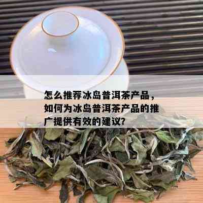 怎么推荐冰岛普洱茶产品，如何为冰岛普洱茶产品的推广提供有效的建议？