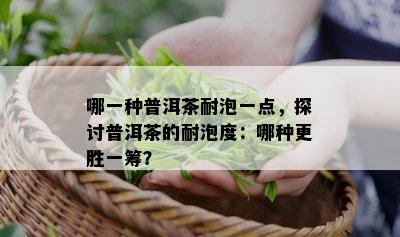 哪一种普洱茶耐泡一点，探讨普洱茶的耐泡度：哪种更胜一筹？