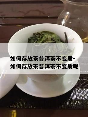 如何存放茶普洱茶不变质-如何存放茶普洱茶不变质呢