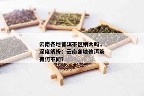 云南各地普洱茶区别大吗，深度解析：云南各地普洱茶有何不同？