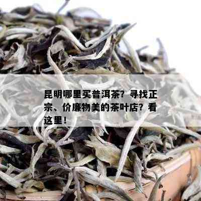 昆明哪里买普洱茶？寻找正宗、价廉物美的茶叶店？看这里！