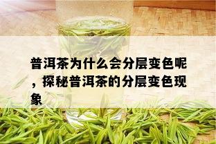 普洱茶为什么会分层变色呢，探秘普洱茶的分层变色现象