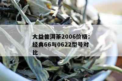 大益普洱茶2006价格：经典66与0622型号对比