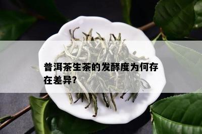 普洱茶生茶的发酵度为何存在差异？