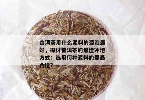 普洱茶用什么泥料的壶泡更好，探讨普洱茶的更佳冲泡方式：选用何种泥料的壶最合适？