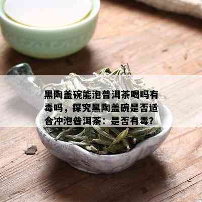 黑陶盖碗能泡普洱茶喝吗有吗，探究黑陶盖碗是否适合冲泡普洱茶：是否有？