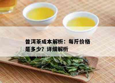 普洱茶成本解析：每斤价格是多少？详细解析