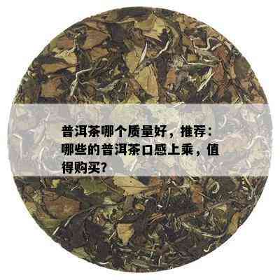 普洱茶哪个质量好，推荐：哪些的普洱茶口感上乘，值得购买？