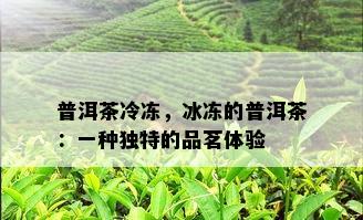 普洱茶冷冻，冰冻的普洱茶：一种独特的品茗体验