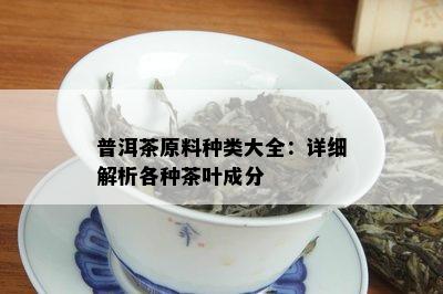 普洱茶原料种类大全：详细解析各种茶叶成分