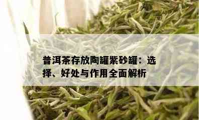 普洱茶存放陶罐紫砂罐：选择、好处与作用全面解析