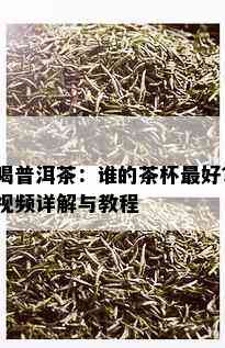 喝普洱茶：谁的茶杯更好？视频详解与教程