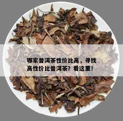 哪家普洱茶性价比高，寻找高性价比普洱茶？看这里！