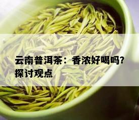 云南普洱茶：香浓好喝吗？探讨观点