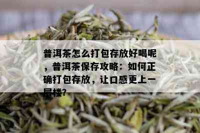 普洱茶怎么打包存放好喝呢，普洱茶保存攻略：如何正确打包存放，让口感更上一层楼？