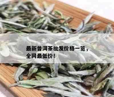 最新普洱茶批发价格一览，全网更低价！