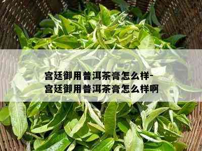 宫廷御用普洱茶膏怎么样-宫廷御用普洱茶膏怎么样啊