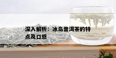 深入解析：冰岛普洱茶的特点及口感