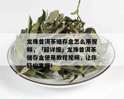 龙珠普洱茶储存盒怎么用视频，「超详细」龙珠普洱茶储存盒使用教程视频，让你轻松掌握！