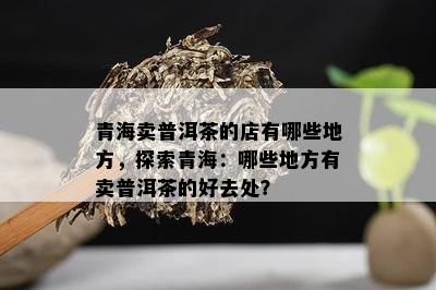 青海卖普洱茶的店有哪些地方，探索青海：哪些地方有卖普洱茶的好去处？