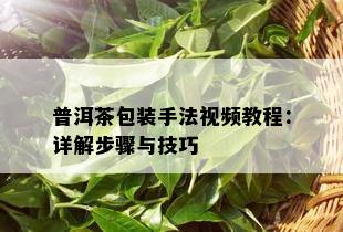 普洱茶包装手法视频教程：详解步骤与技巧