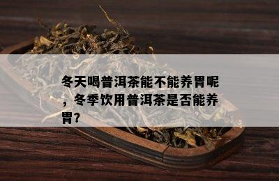 冬天喝普洱茶能不能养胃呢，冬季饮用普洱茶是否能养胃？