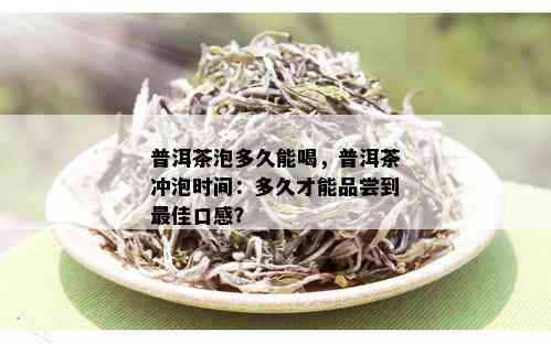 普洱茶泡多久能喝，普洱茶冲泡时间：多久才能品尝到更佳口感？