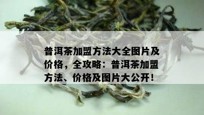 普洱茶加盟方法大全图片及价格，全攻略：普洱茶加盟方法、价格及图片大公开！