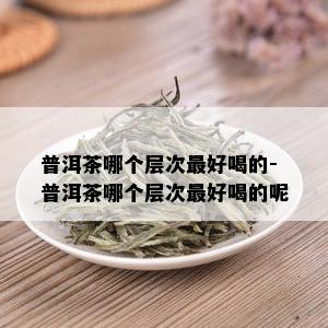 普洱茶哪个层次更好喝的-普洱茶哪个层次更好喝的呢